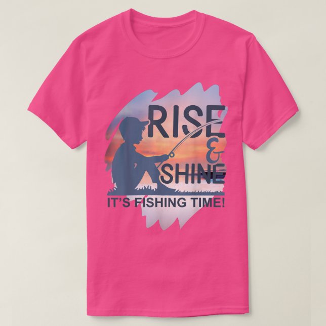 T-shirt Rise & Shine Funny Pêche  (Design devant)