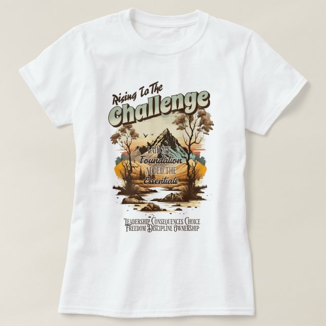 T-shirt Rising to the Challenge CC Community Homeschool (Design devant)