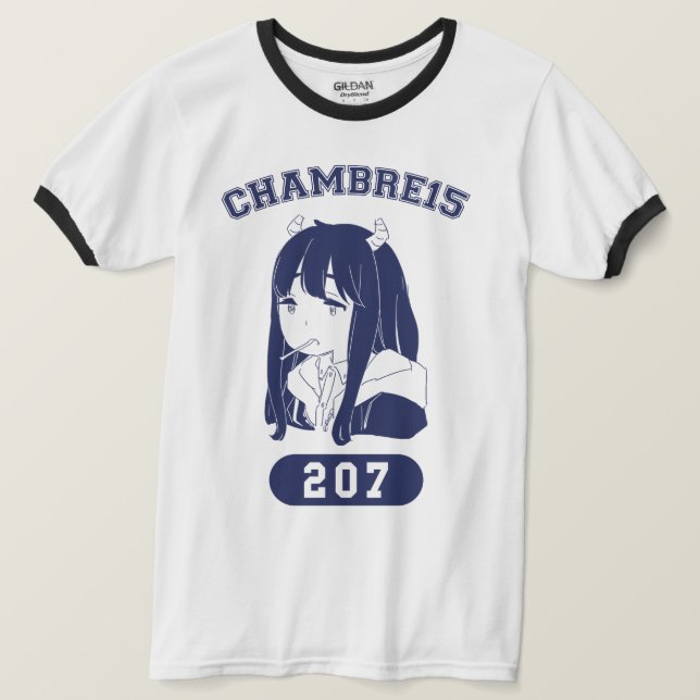 T-shirt Rito college design ringer (Design devant)