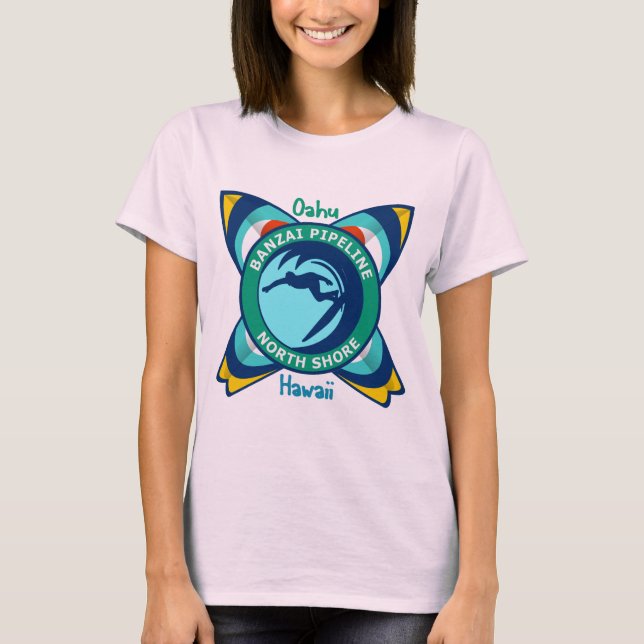T-shirt Rivage du nord de canalisation de Banzai (Devant)