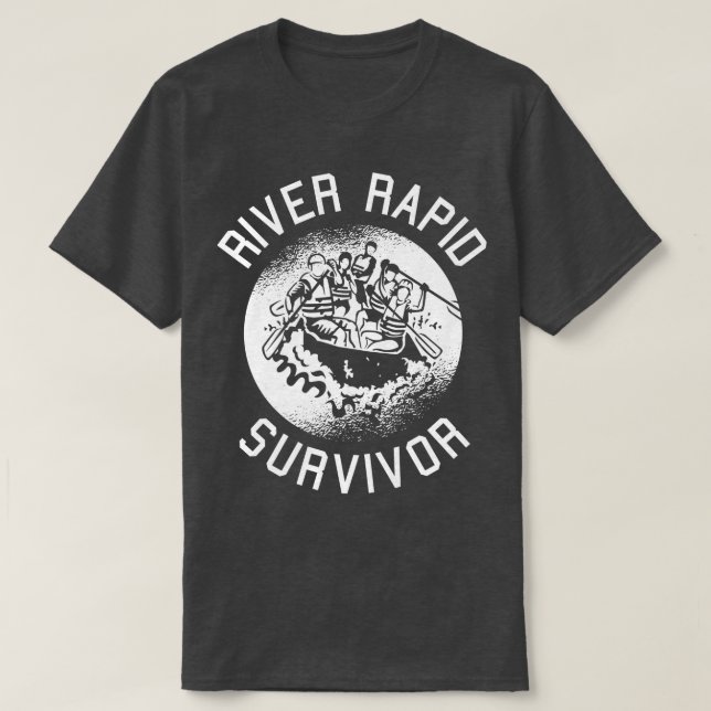T-shirt River Rapid Survivor Rapids Hills Rafting (Design devant)