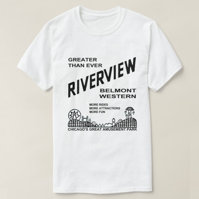 T-shirt Riverview Amusement Park, Chicago, IL 1904-1967 (Design devant)
