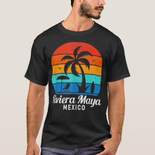 T-shirt Riviera Maya Beach Mexico Palm Tree Vintage couche