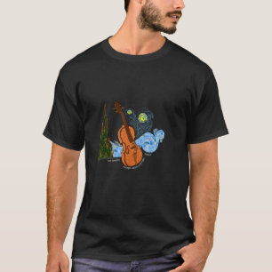 T-shirt Rivière Abstraite, Mer, Ciel, Violoncello de monta