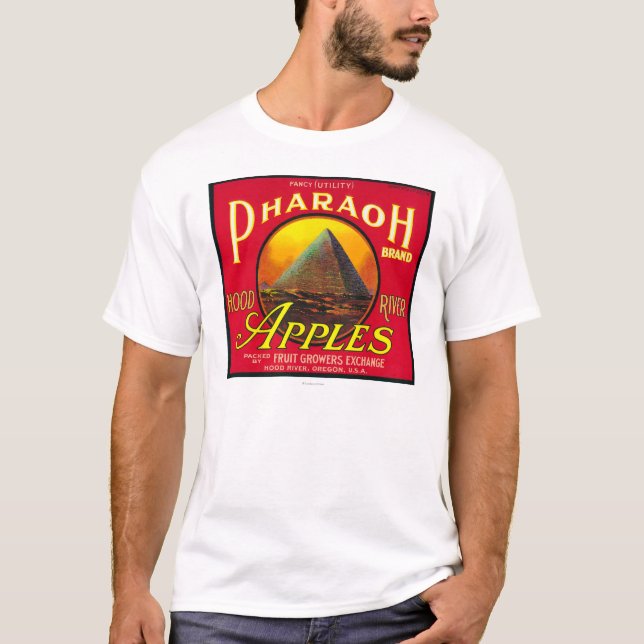 T-shirt Rivière de LabelHood de caisse d'Apple de pharaon, (Devant)
