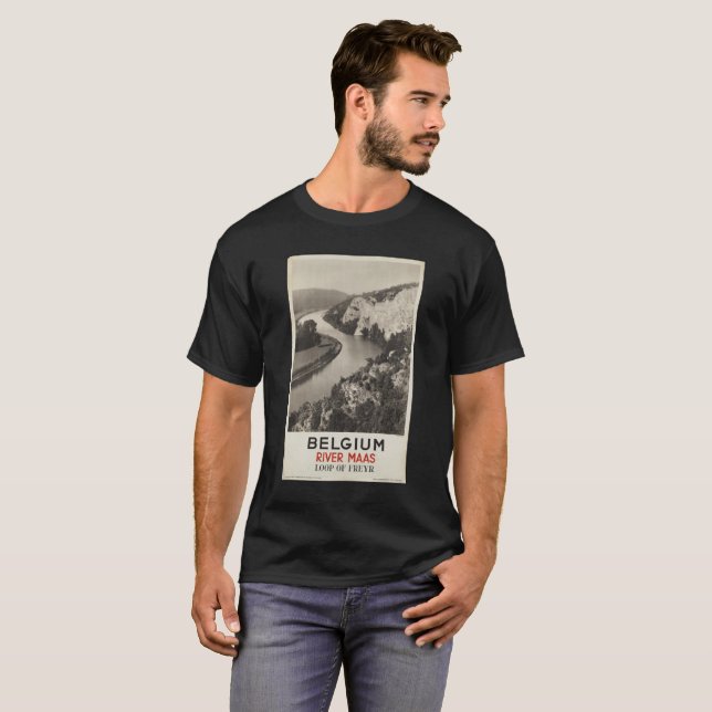 T-shirt RIVIÈRE MAAS ROOP de la BELGIQUE d'image de cru de (Devant entier)