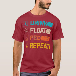 T-shirt Rivière Rafting boisson flottante Float Pee Répéte