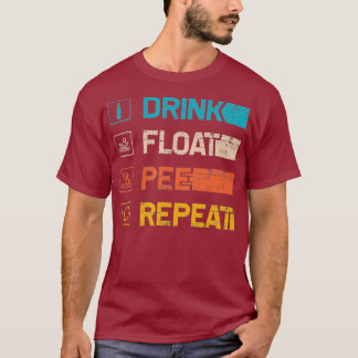 T-shirt Rivière Rafting boisson flottante Float Pee Répéte