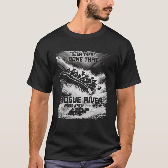 T-shirt Rivière Rogue Rafales d'eau blanche Oregon Raft (Devant)