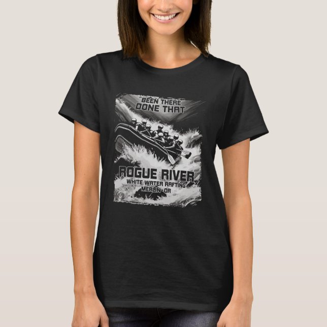 T-shirt Rivière Rogue Rafales d'eau blanche Oregon Raft (Devant)