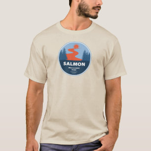 T-shirt Rivière Sauvage saumon Et Pittoresque Idaho