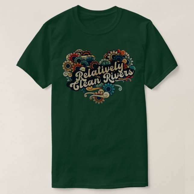 T-shirt Rivières relativement propres VIGNETTE COULEUR VIN (Design devant)