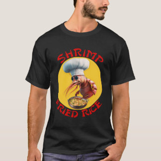 T-shirt Riz frits de crevettes Fruits de mer chinois