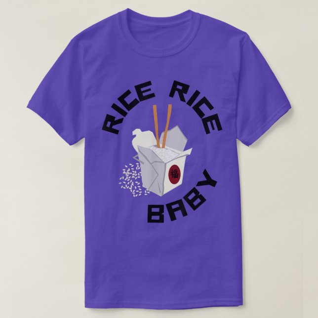 T-shirt Riz Riz Bébé Prise Bo Rice Chopsticks Asiatique Po (Design devant)