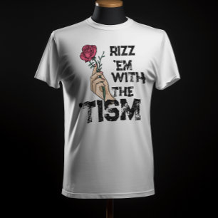 T-shirt Rizz em avec le tism retro Flower atristic