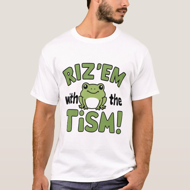 T-shirt Rizz-moi avec le tème pour l'autisme (Devant)