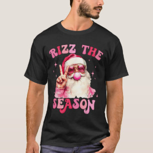 T-shirt Rizz Saison Père Noël Pink Bubble Gum Rizzmas Chri