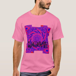 T-shirt RMDESIGN Mandala-colorrose-bleu-LOVE-kaléidoscope