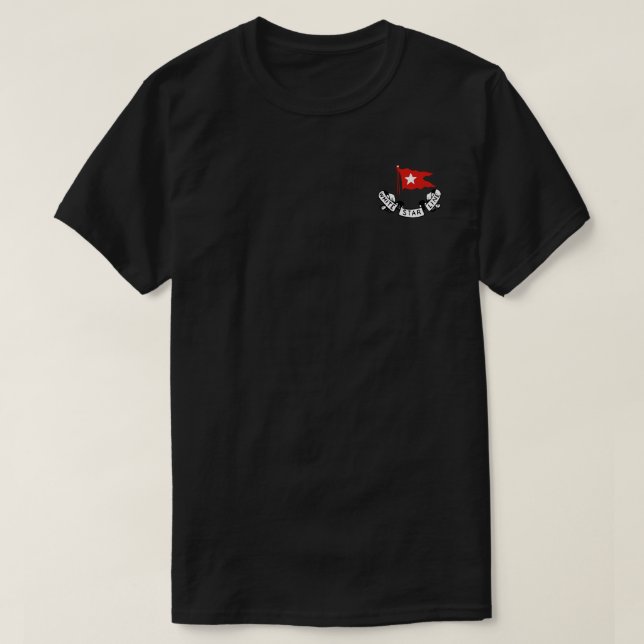 T-shirt RMS Titanic White Star Line - Red Flag Star Logo (Design devant)