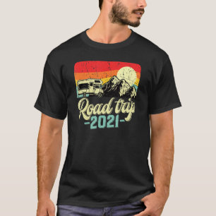 T-shirt Road Trip 2021 Camping Retro Vintage Tee