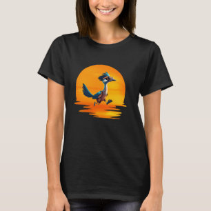 T-shirt Roadrunner Sunset Oiseau Rapide Courir Les Routes