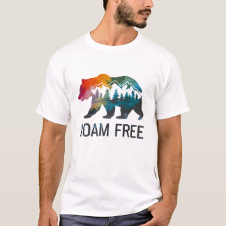 T-shirt Roam Free Bear Forest Hiking