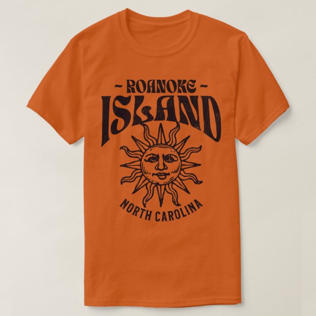 T-shirt Roanoke Island NC Vacances d'été surveillées (Design devant)