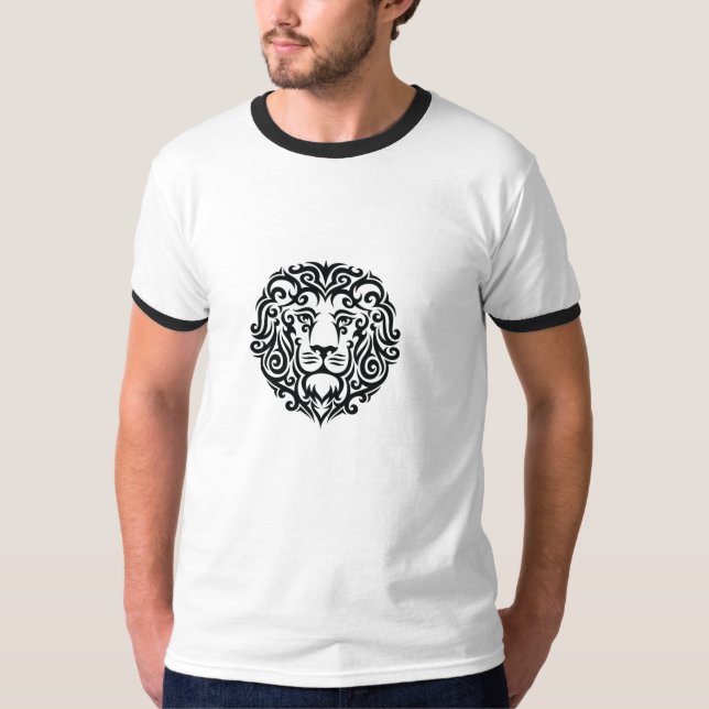 T-shirt Roar in Style : Majestic Lion Logo Tee - shirts dé (Devant)