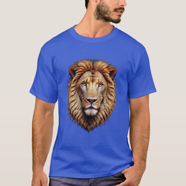 T-shirt "Roar in Style : Unique logo géométrique Lion T-sh (Devant)
