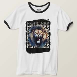 T-shirt Roar sans peur - Lion gras