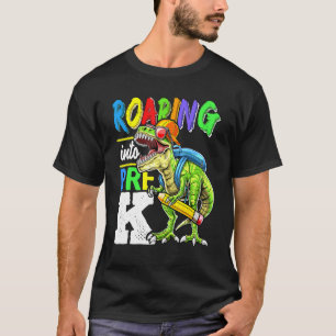T-shirt Roaring Into Pre K Rex Dinosaur Back To School Boy