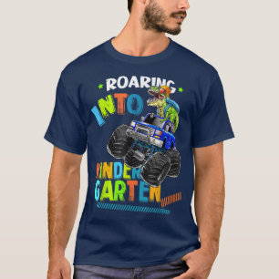 T-shirt Roaring Kindergarten Dinosaur Monster Truck Back t