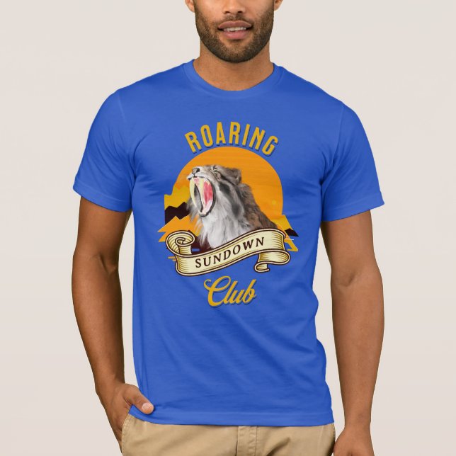 T-shirt Roaring Sundown Club Sabertooth Tiger (Devant)