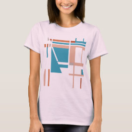 T-shirt Robe de corail bleu turquoise Carrés d'inspiration