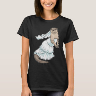 T-shirt Robe de mariée fiancée loutre