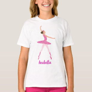 T-shirt Robe Parties scintillant rose Cheveux foncé Baller