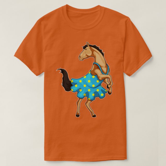 T-shirt Robe Pois Cheval (Design devant)