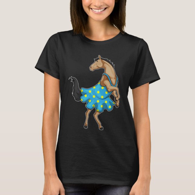 T-shirt Robe Pois Cheval (Devant)