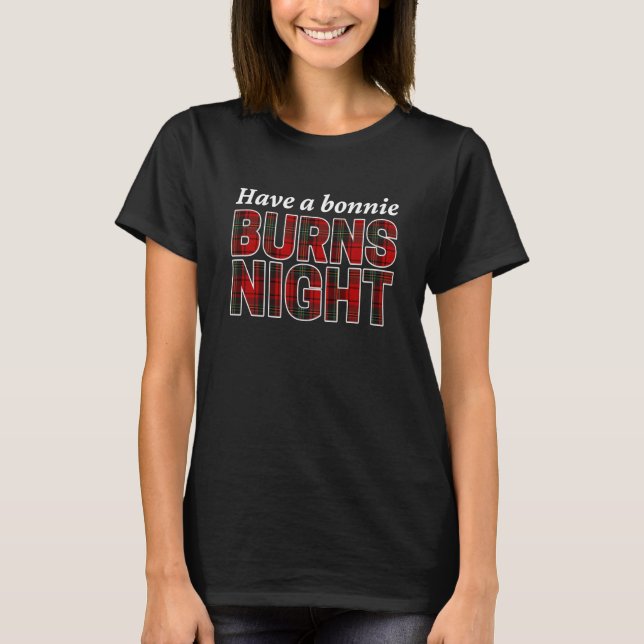 T-shirt Robert Burns 'Have A Bonnie Burns Night' Annual Su (Devant)