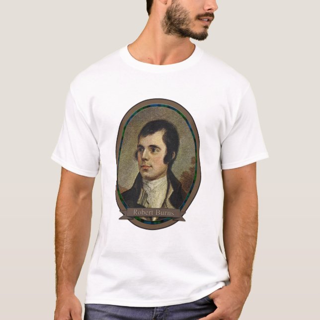 T-shirt Robert Burns, Portrait du National Bard d'Ecosse (Devant)