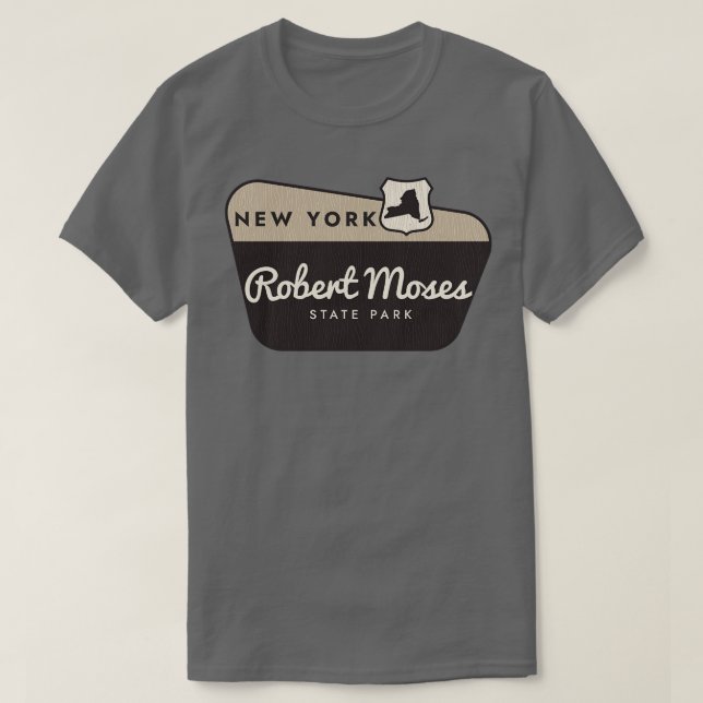 T-shirt Robert Moses State Park New York Affiche de bienve (Design devant)