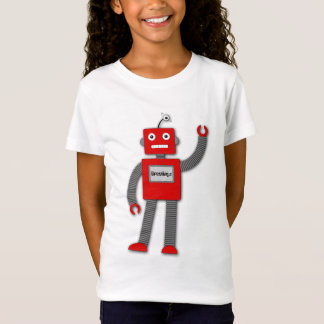 T-Shirt Robi de la rétro la pièce en t adaptée fille de