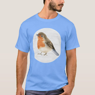 T-shirt Robin Bird Aquarelle Dessin drôle
