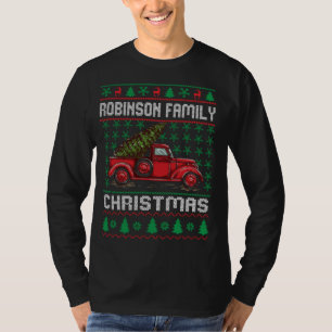 T-shirt Robinson Famille Vilain Chandail de Noël Camion Ro