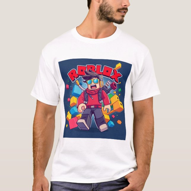 T-shirt Roblox – Digital World Print (Devant)