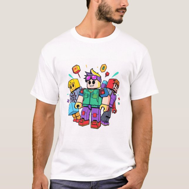 T-shirt  Roblox – Retro Gaming Style (Devant)