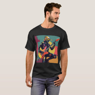 T-shirt RoboRiff Rebellion : Robot Abstrait Punk Rocker