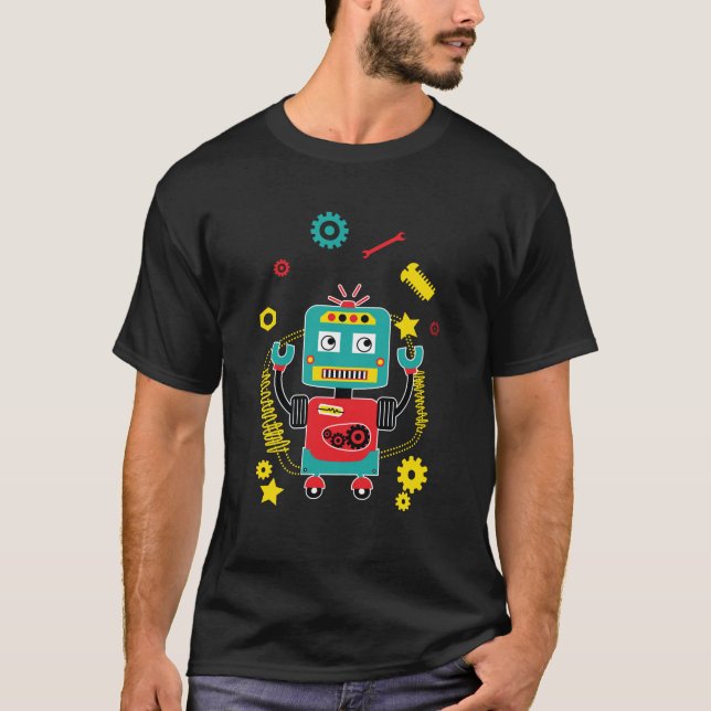 T-shirt Robot amusant Outils de Jonglage Robots (Devant)