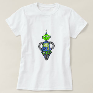 T-shirt Robot Arnie, bleu et vert