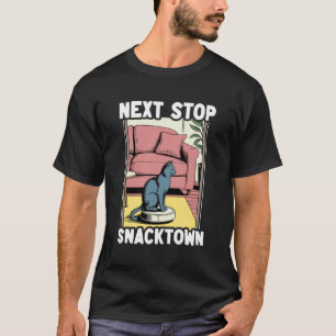 T-shirt Robot Aspirateur Drôle de Chat Prochaine Étape Sna